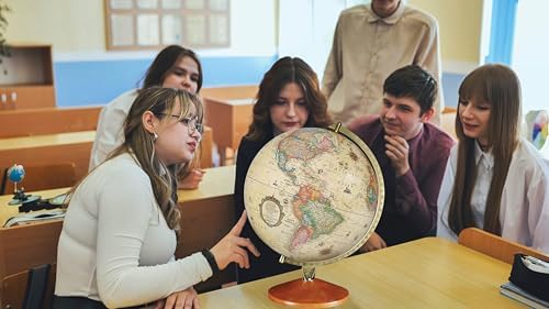Replogle Illuminated World Globe with Stand, 12 Inch diamteter light up globe with 3-D Raised Relief Texture. Perfect for Children And Kid's Classroom and home Decor, Made In USA