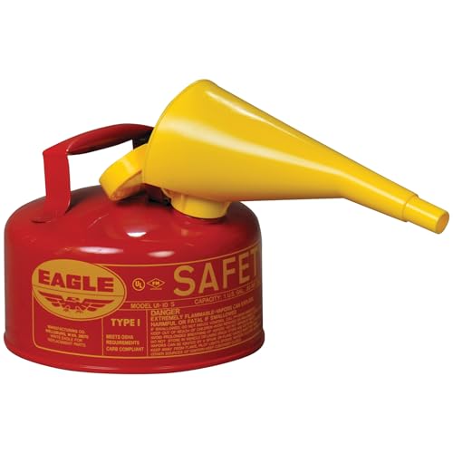 Eagle 1 Gallon Type I Red Safety Gas Can for Gasoline