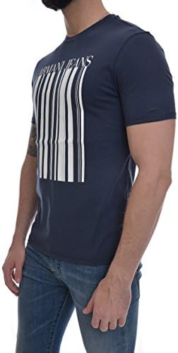 Emporio Armani Mens Regular Fit Jersey Barcode T-Shirt