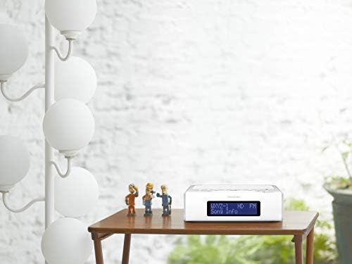 Sangean HDR-15 AM/FM Digital Tuning Clock Radio with USB Phone Charging, White