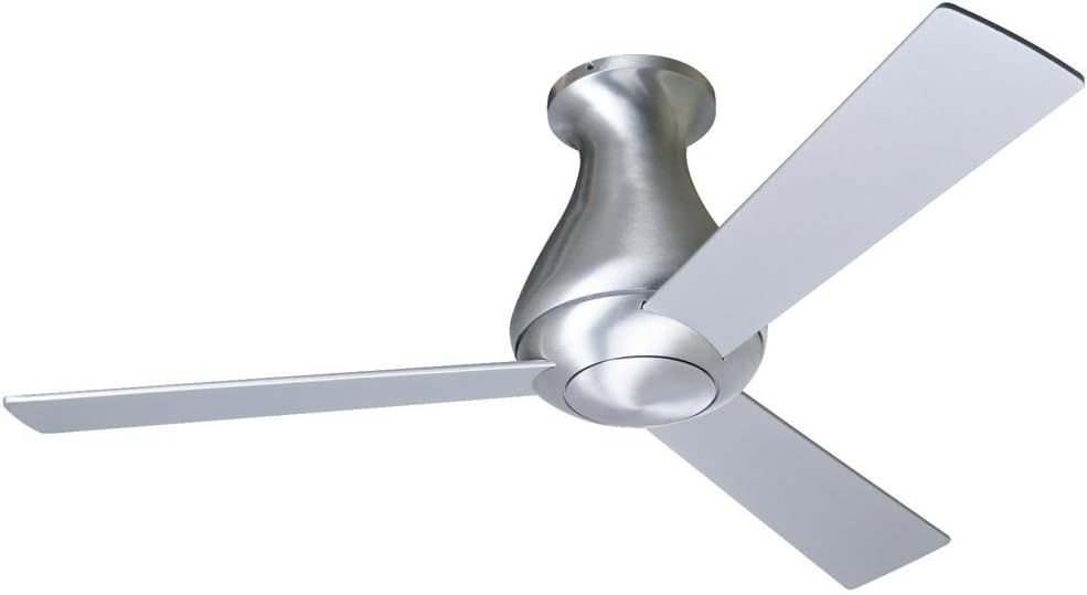 42" Modern Fan Altus Aluminum Finish Flush Mount Ceiling Fan