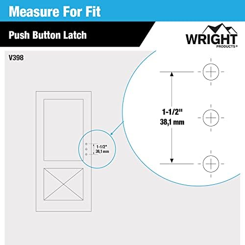 Wright Products - Tie Down Textured Push Button Door Latch for Screen and Storm Doors, Aluminum