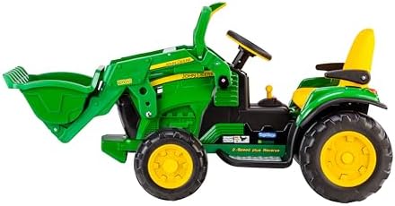 Peg Perego John Deere Ground Loader Tractor Extra-Large 12 Volt Ride on Tractor for Kids Ages 3-7