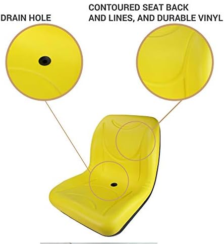 Eparts, Inc. E-LVA19221 Flip-Up Seat for John Deere Tractors 1023E, 3025E, 3032E, 3203