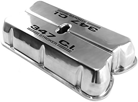 Speedmaster PCE314.1031.04 Compatible with Ford SB 289 302 351w Polished Alum. 347 Stroker Black Valve Covers No Hole