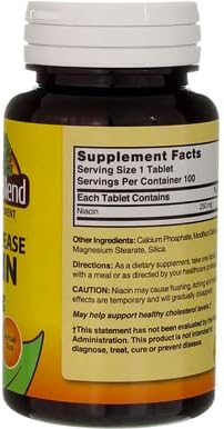 Nature's Blend Niacin Timed Release 250 mg 250 mg 100 Tabs