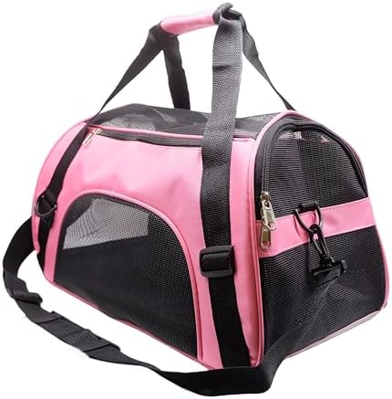 ZaneSun Cat Carrier,Soft-Sided Pet Travel Carrier for Cats,Dogs Puppy Comfort Portable Foldable Pet Bag Airline Approved (Small Blue)