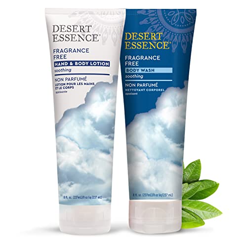 Desert Essence Fragrance Free Body Wash for Sensitive Skin, 8 fl oz | Washes away daily buildup while helping preserve a calm, soft and comfortably conditioned feel.