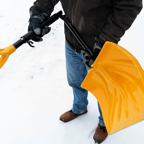 True Temper 18" Poly Folding Snow Shovel, Convenient Storage, Collapsible, Compact for Cars or Camping