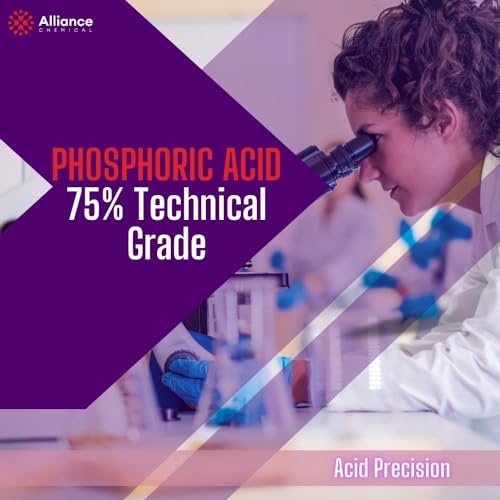 Phosphoric Acid 75% - 1 Gallon - Phosphoric Acid Cleaner for pH Control, Corrosion Inhibitor, Activating Agent, and Agriculture - Made in America - Alliance Chemical
