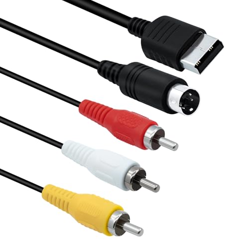 Mcbazel AV Cable for Sega Dreamcast, Composite RCA Audio Video Cord Compatible with Sega Dreamcast - 1.7M/5.58FT