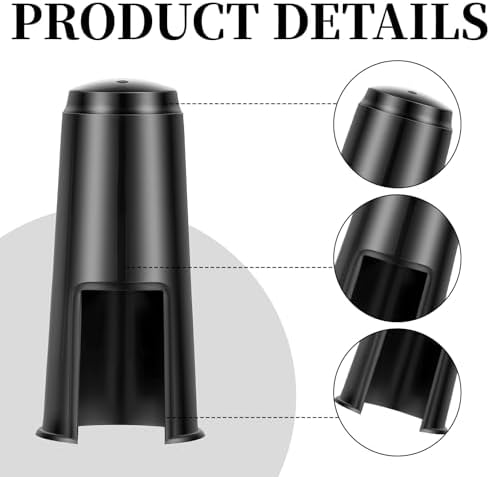 4 Pack Alto Saxophone Mouthpiece Cap, Plastic Alto Sax Mouthpiece Protective Cap Replacement Mouth Piece Protective Cover for Sax, Clarinet