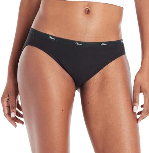 Hanes women's Hi-Cut Panties Pack, Lightweight Cotton Hi-Cuts, 6-Pack (Retired, Colors May Vary)