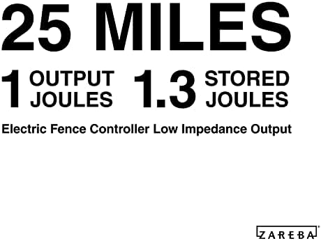 Zareba 25 Mile AC Powered Low Impedance Electric Fence Charger - Plug In Fence Charger - Contain Bulls, Cattle, Dogs, Exotics, Horses & More - Keep Predators Out - EAC25M-Z