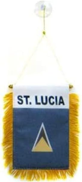 AZ FLAG Nicaragua Pennant 4x6 in 100D Polyester Suction Cup | Outdoor use Nicaraguan 15x10 cm triangular pennant stitched edges and reinforced finish
