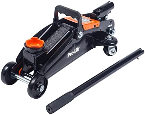 Pro-LifT F-2315PE Grey Hydraulic Trolley Jack Car Lift with Blow Molded Case-3000 LBS Capacity, 12 Inch, Black