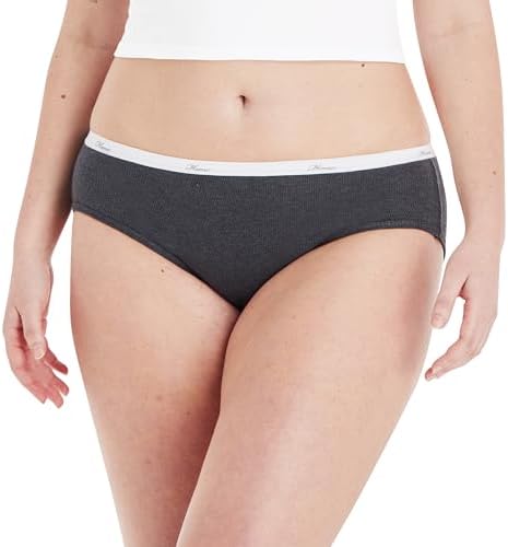 Hanes women's Hi-Cut Panties Pack, Lightweight Cotton Hi-Cuts, 6-Pack (Retired, Colors May Vary)