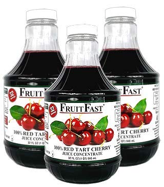 Red Tart Cherry Juice Concentrate by FruitFast - (32 FL OZ) Unsweetened, 68 Brix Pure Concentrated Juice - 100% Dark Cherry Extract - No Additives or Fillers!