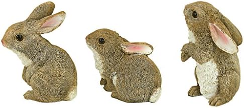 Design Toscano QM200681 Hopper the Bunny Standing Rabbit Indoor/Outdoor Garden Statue, 6 Inches Wide, 11 Inches Tall, Handcast Polyresin, Full Color Finish