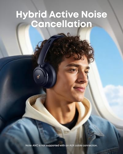 Soundcore by Anker Q30 Hybrid Active Noise Cancelling Headphones, Black