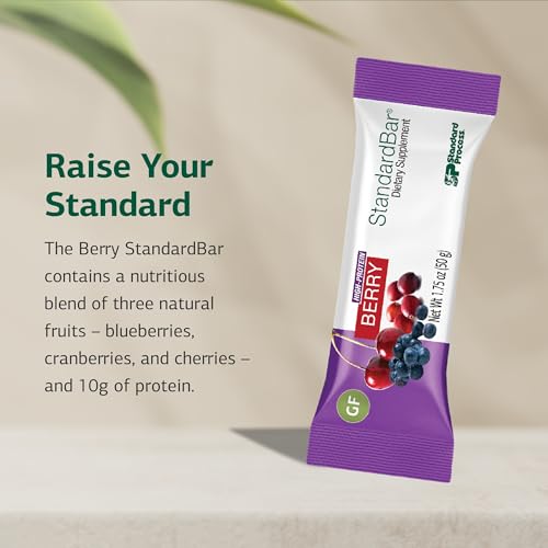 Standard Process StandardBar - Gluten-Free & Vegetarian Protein Bar - Whole Food-Based Bar with Blueberries