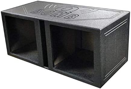 QPower QBOMB15VSQ QBOMB 15 Inch Center Vented Dual Ported Subwoofer Enclosure Speaker Box for Car Audio Sound Systems, Square