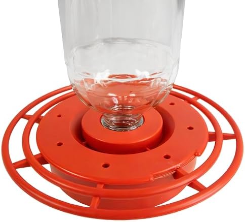 Best 1 Hummingbird Feeder with 8 Nectar Ports, Hummingbird Nectar Feeder, 16 oz Capacity, Red, Clear
