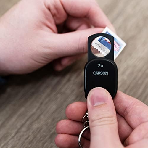 Carson Clip and View Pop-Up Retractable 7X Aspheric Keychain Magnifier (GN-70)