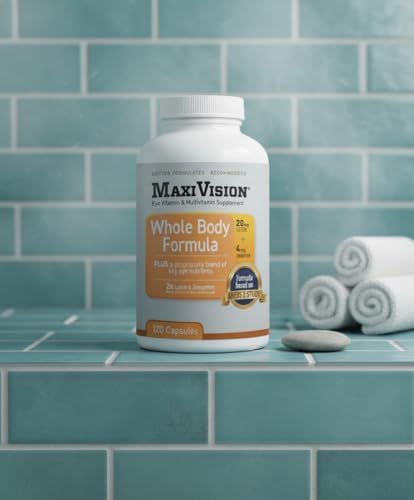 MaxiVision® AREDS 2 Whole Body Formula - AREDS 2 Eye Vitamins w/Lutein and Zeaxanthin - for Macular Support - Eye Supplements for Eye Strain - 120