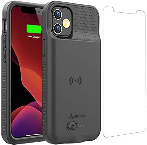 Alpatronix Battery Case for iPhone 12 Mini and iPhone13 Mini (5.4 inch), Slim Portable Protective Extended Charger Cover with Wireless Charging