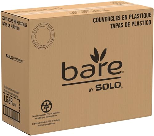 Solo LG8R-0090 Clear Overcap Lid Fits 8-32 oz PET Plastic Deli Container (Case of 500)