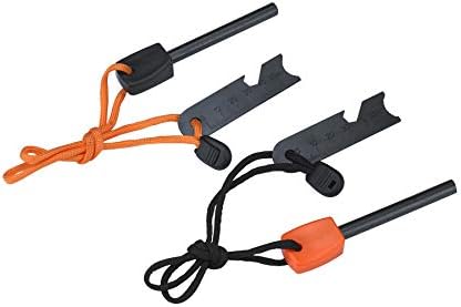 FOSTAR Ferrocerium Alloy Rod Fire Starter, 5/16 Inch Thick Waterproof Fire Steel, Bushcraft Ferro Rod with Easy Grip Handle