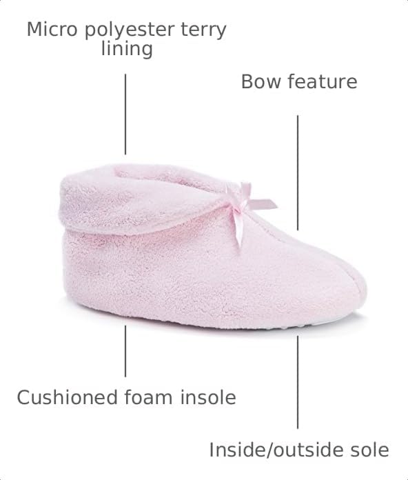 MUK LUKS Women's Terry Cuff Slipper Booties