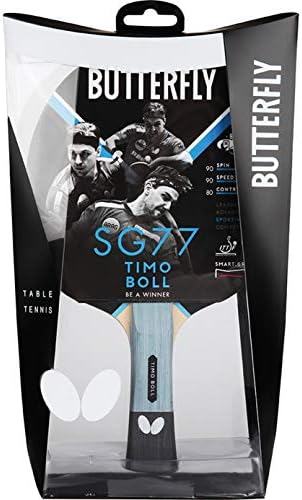 Butterfly® Timo Boll SG77 Table Tennis Bat | Table Tennis Racket Bat Hobby & Training | Routine & Tactically Practised Players | ITTF Certified Pan