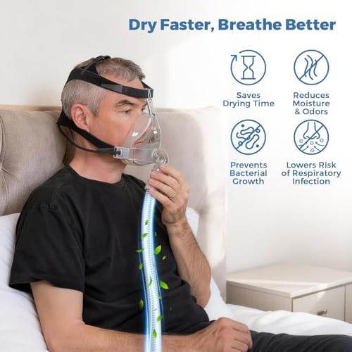 CPAP Hose Dryer, CPAP Tube Cleaner Blower Fan, Fast Drying CPAP Cleaning Kit for All Standard 22mm Diameter Tubing with High-Speed Airflow, 3 Speeds & 3 Timer (45/60/80 Minutes), 5V Adapter