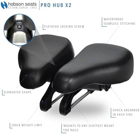 Hobson Pro Hub X2 Saddle – Ultimate Long-Distance Comfort with Magnesium Alloy, Gel Foam Padding