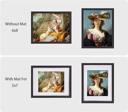 pojah 12x12 Black Picture Frame Set of 4,Wall Frames,HD Plexiglass