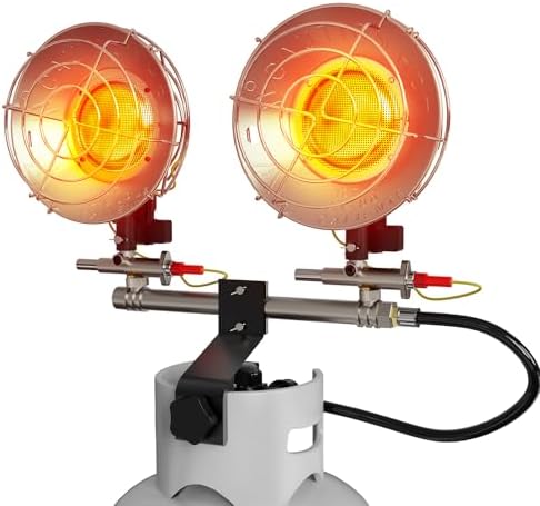 SISUPASSIE 30000BTU Propane Heater, Portable Propane Heater for Outdoor Use with 3 Adjustable Modes and Safety Shut-off Valve for Patio, Camping