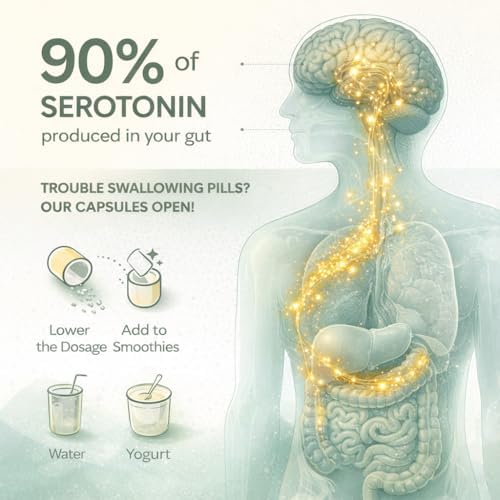 Lifted Naturals Mood Boosting Probiotic 30 Billion CFU - Mood Support Supplement, Prebiotics and Probiotics for Women & Men