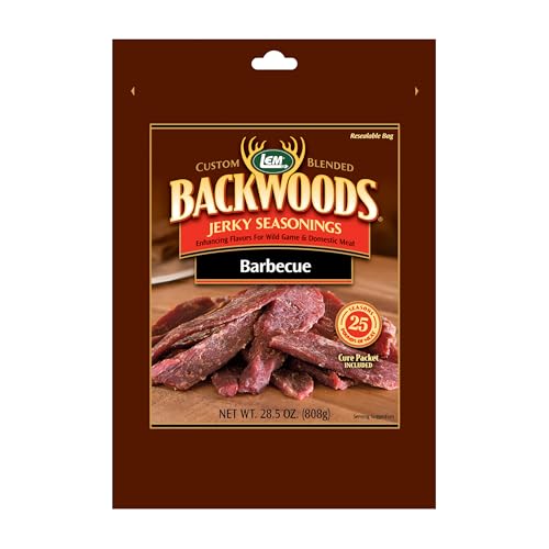 LEM Products Backwoods BBQ Jerky Seasoning, Ideal for Wild Game and Domestic Meat, Seasons Up to 25 Pounds of Meat