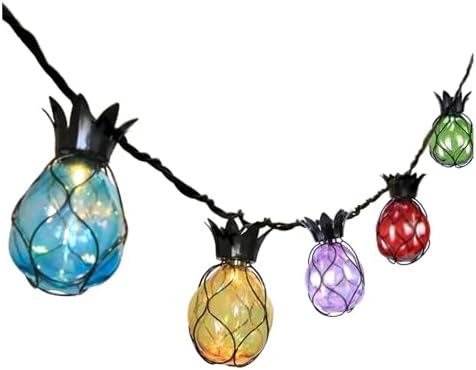 Vigdur Pineapple String Lights, 10FT Multicolor Patio Lights Outdoor