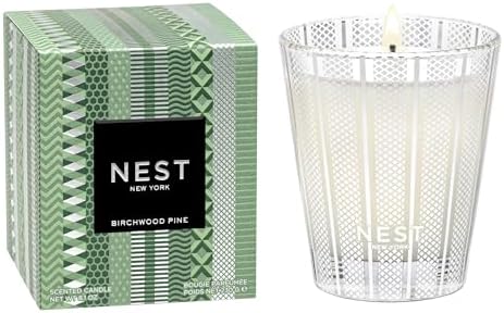 NEST New York Scented Classic Christmas Candle, Holiday - 8.1 oz - Up to 60-Hour Burn Time - Reusable Glass Vessel
