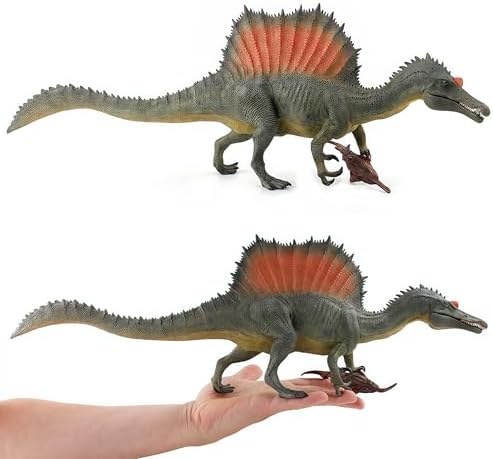 Gemini&Genius Dinosaur Toys Spinosaurus Figurine, Dinosaur Action Figure with Moveable Jaw, Boys Birthday Gift, Collection and Room Decoration