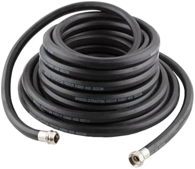 Briggs and Stratton 8BS75 75-Foot Premium Heavy-Duty Rubber Garden Hose, Brass