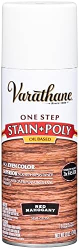 Varathane 243863 Oil-Based One Step Stain + Poly Spray, 12 oz, Golden Pecan