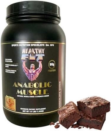 Healthy 'N Fit A. Muscle (Chocolate) 3.5 lb - Natural Protein and Muscle Mass Gainer