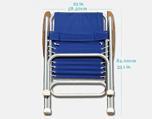 High Back Deck Chair, Boat Chair, Folding, Anodized, Aluminium, Off-White, Model M150W