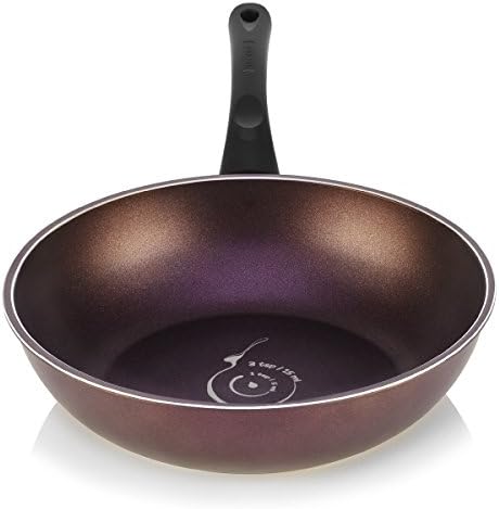 TECHEF - Art Pan 12" Wok/Stir-Fry Pan, Coated 5 times with Teflon Select Non-Stick Coating (PFOA Free) - Made in Korea (with Lid)