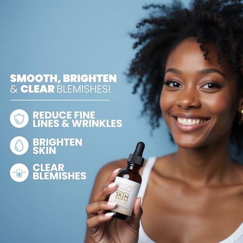 Eva Naturals Vitamin C Serum, Retinol, Niacinamide & Salicylic Acid, 1 oz | Hyaluronic acid, dark spots, brightening, dark spot remover & corrector, anti-aging