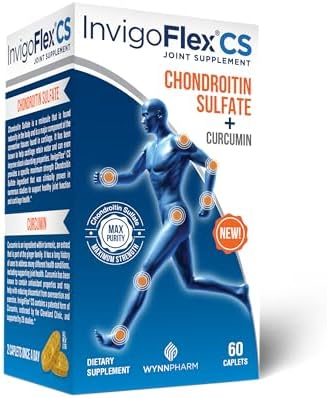 INVIGOFLEX® CS - Chondroitin Sulfate with Turmeric Curcumin Non GMO for Knee, Hand, Back & Hip Premium Joint Supplement